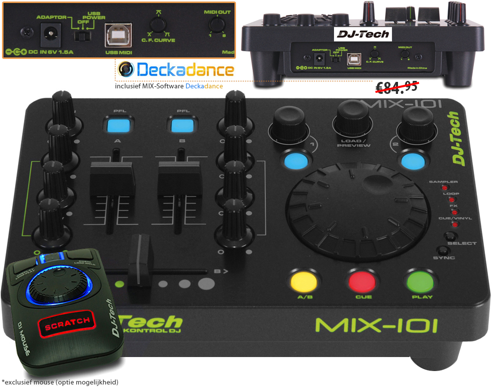 Click to Buy - DJ-Tech MIX-101 Controller + Software