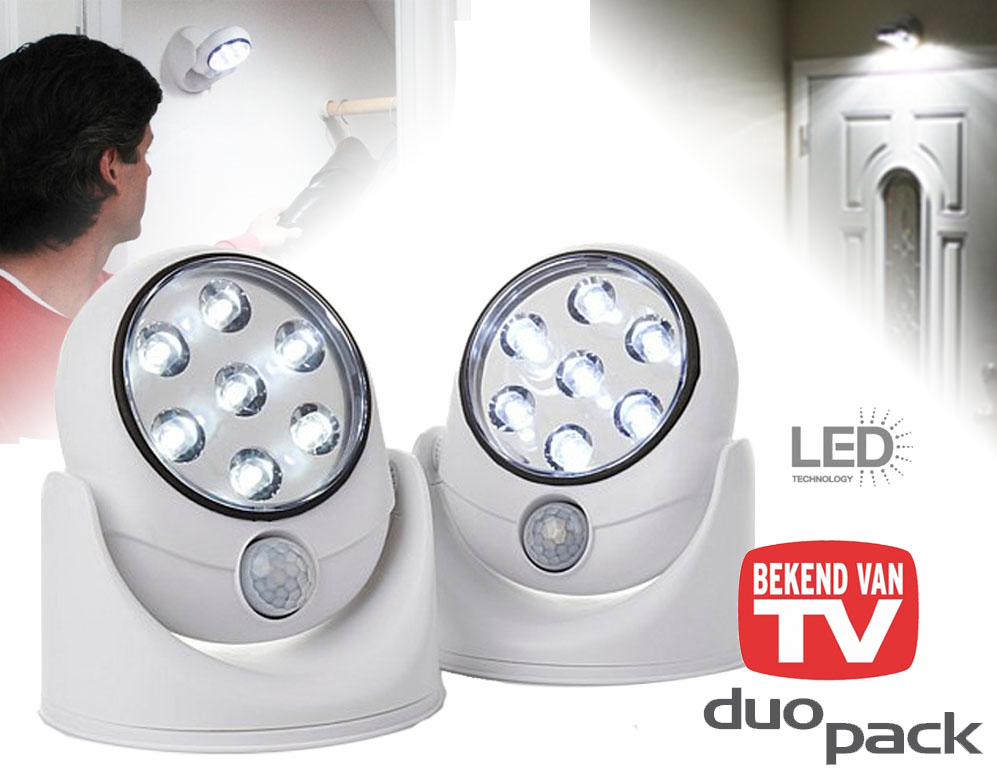 Click to Buy - Duopack LED lampen met bewegingssensor