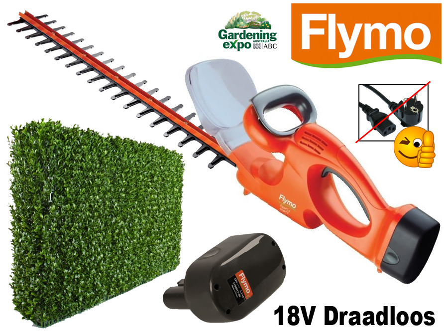 Click to Buy - Flymo Draadloze Heggenschaar 18V