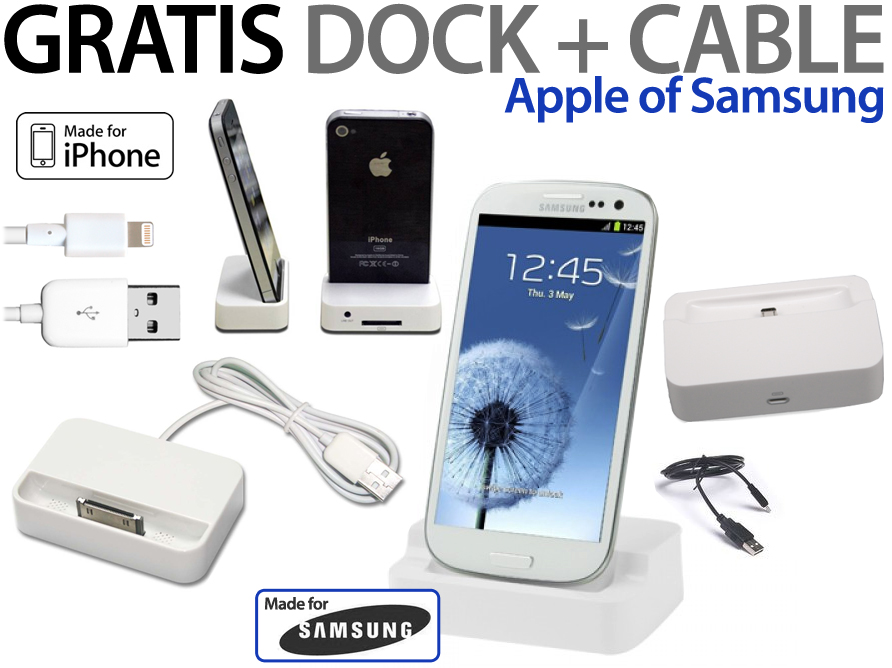 Click to Buy - GRATIS Docking voor Apple of Samsung