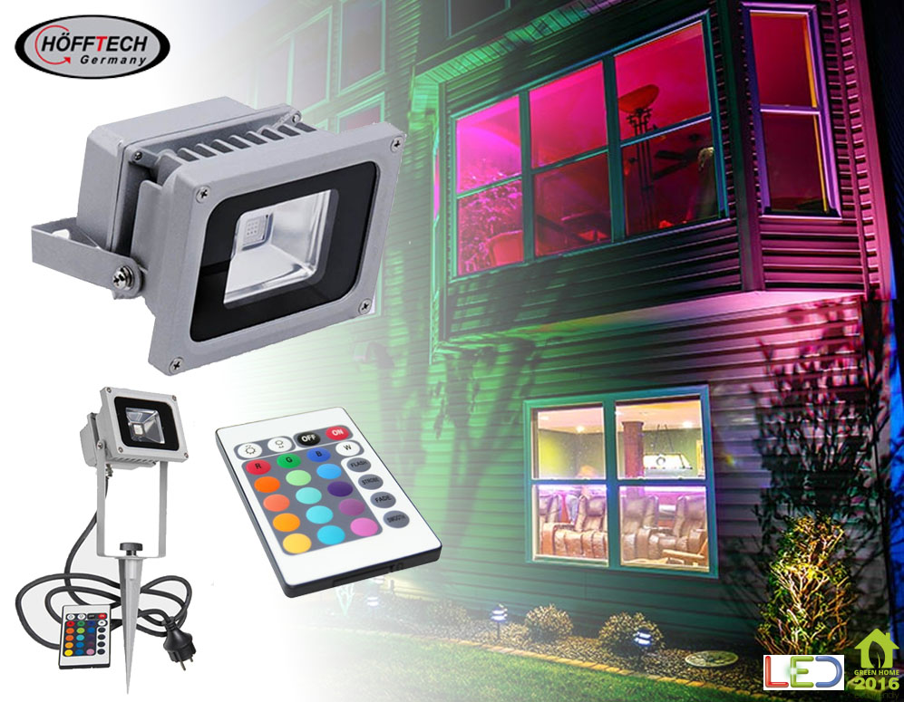 Click to Buy - Hofftech 10 Watt RGB LED Flood Light