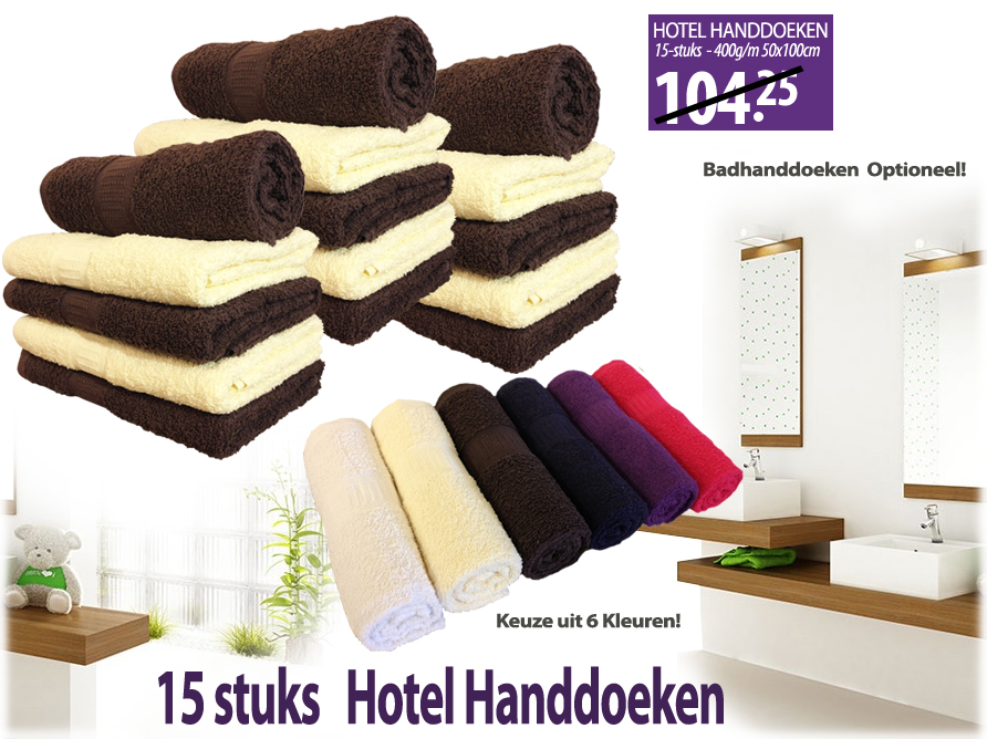 Click to Buy - Hotel Handdoeken Color (15-stuks)