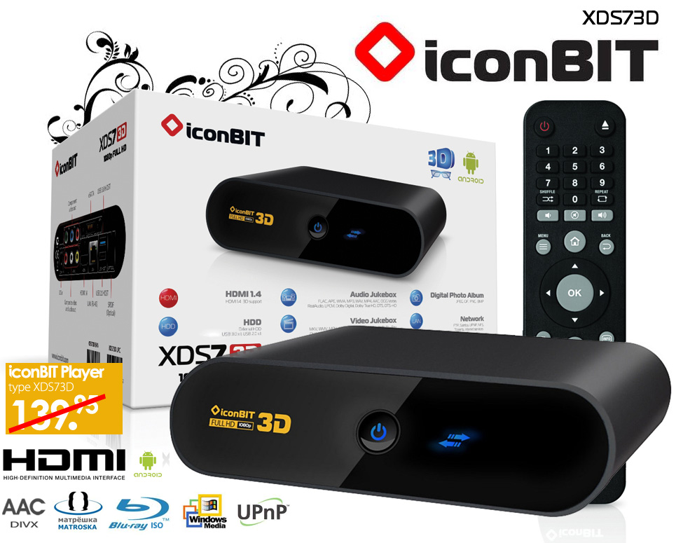 Click to Buy - iconBIT Network Media Player XDS73D