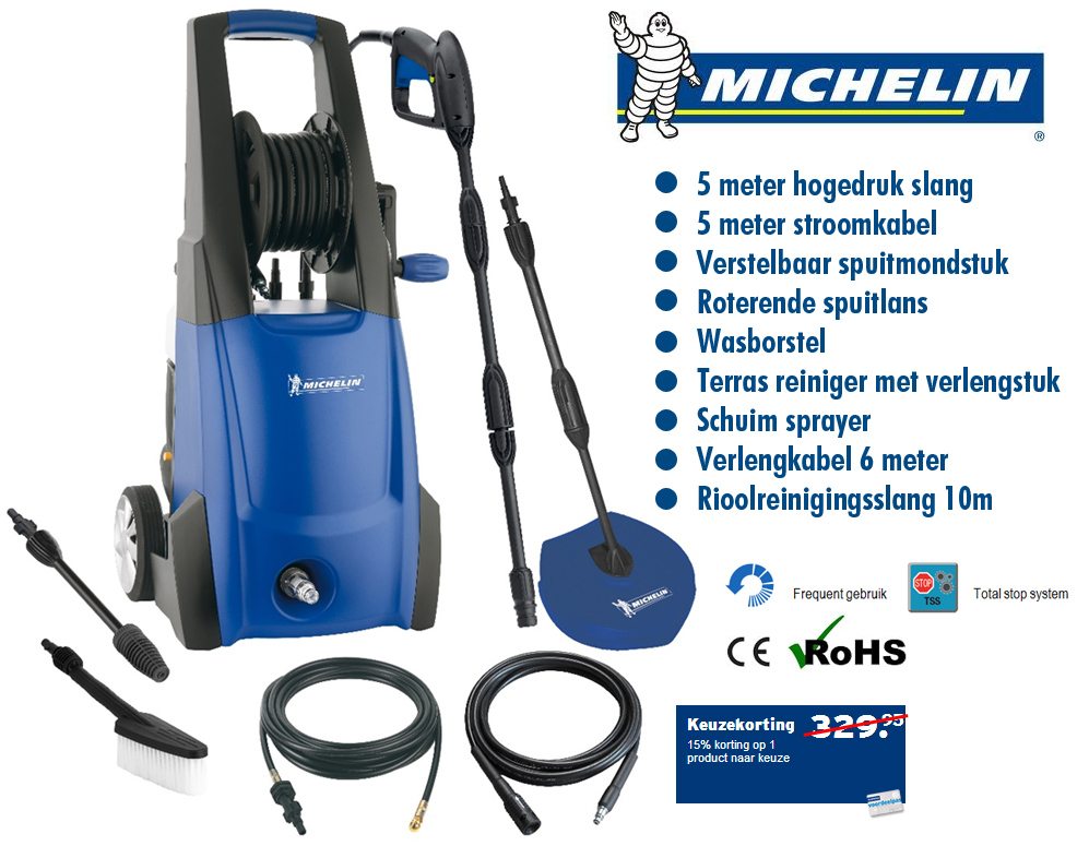 Click to Buy - Michelin Hoge Drukreiniger MPX130-BW