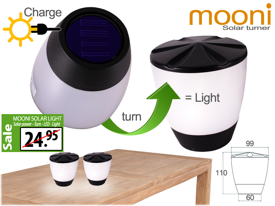 Click to Buy - Mooni Turner Solar LED Lamp