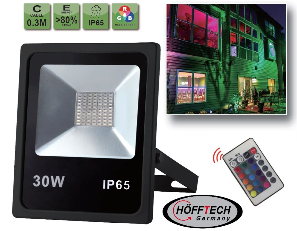 Click to Buy - Platte Hofftech 30 Watt RGB LED Flood Light