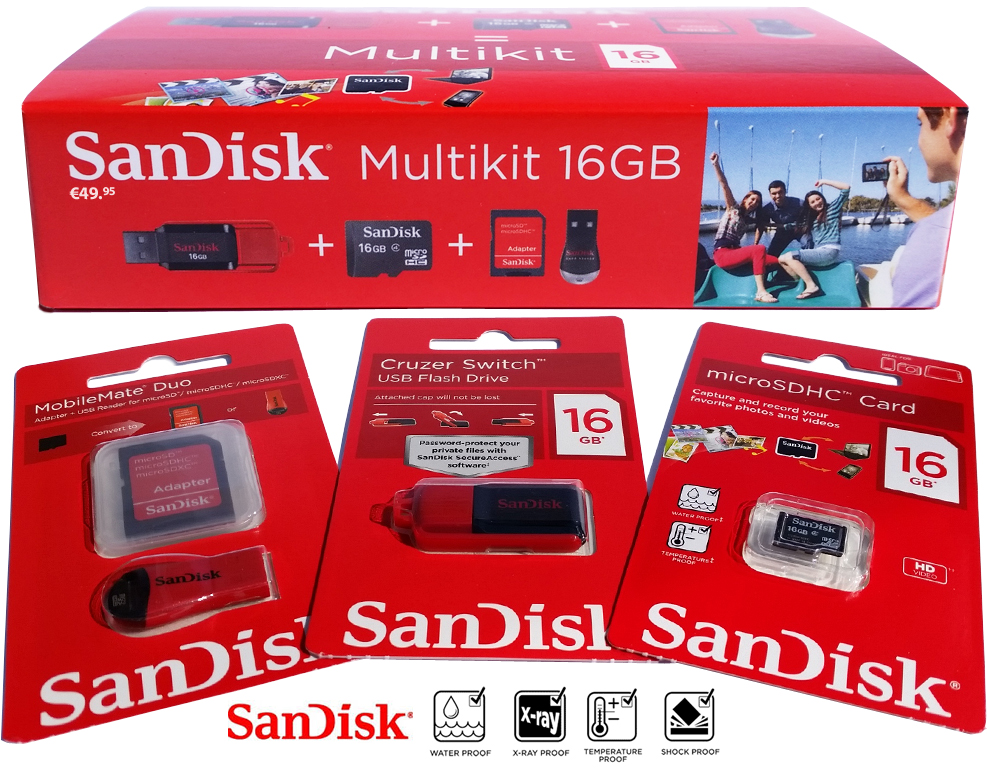 Click to Buy - SanDisk Multikit Set 16GB (4-delige set)