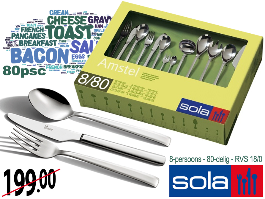 Click to Buy - SOLA 80-delige luxe bestekset