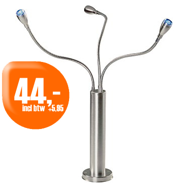 Dagactie - 3 Koppige Led Tuinlamp (Aluminium)