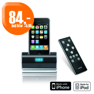 Dagactie - Logic3 Lcd Pro Dock Met Remote Control For Ipod / Iphone 3G/3gs