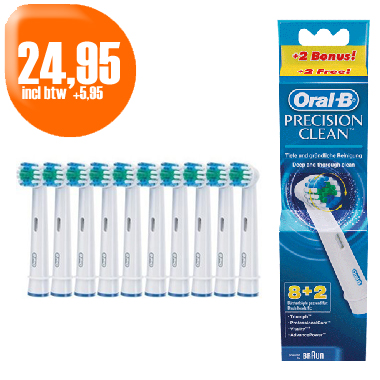 Dagactie - Oral-b Precision Clean Opzetborstels (8+2)