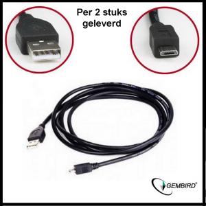 Dagknaller - 2 Stuks - Gembird Micro Usb-kabel