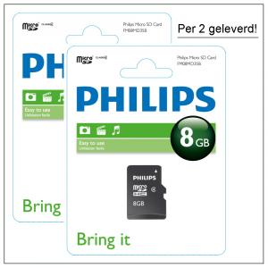 Dagknaller - 2X Philips Micro Sd Card 8Gb