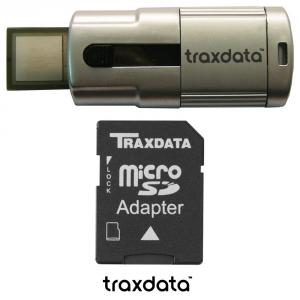 Dagknaller - Bundel Traxdata Usb4gb&microsd Reader & Microsdhc4gb