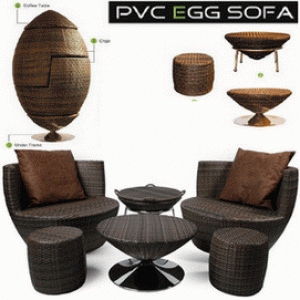 Dagknaller - Egg Sofa Complete 9 Delige Lounge Set