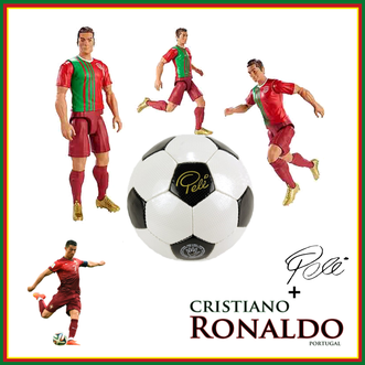Dagknaller - Fc Elite Cristiano Ronaldo Figuur + Pele Voetbal