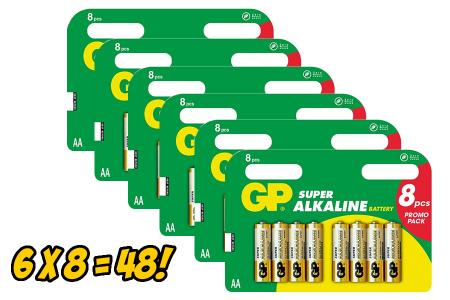 Dagknaller - Gp Super Alkaline Aa Batterijen 48 Stuks!