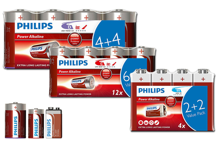 Dagknaller - Philips Big Value Batterijen Pakket (24-Delig)