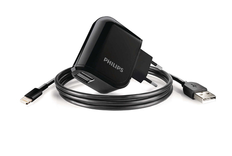 Dagknaller - Philips Dubbele Usb Wandoplader Met Iphone Lightning Kabel (Dlp2207v/12)