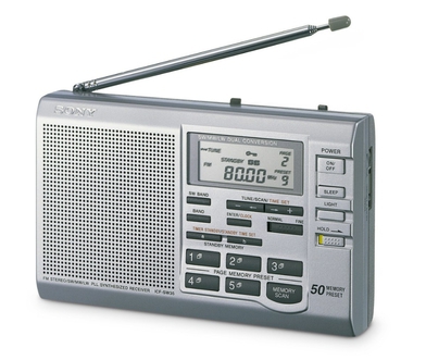 Dagknaller - Sony Icf-Sw35 - Draagbare Wereld Radio - Zilver