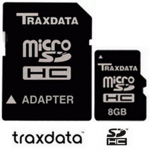 Dagknaller - Traxdata Micro Sdhc 8Gb + Adapter