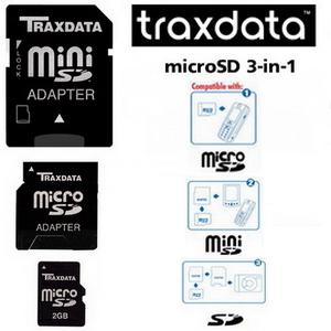 Dagknaller - Traxdata Microsd 3In1 2Gb