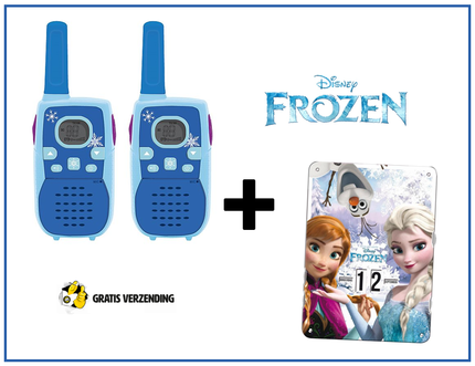 Dagknaller - Walkietalkie In Set Van 2 Disney Frozen + Gratis Frozen Draaidoor Kalender Los