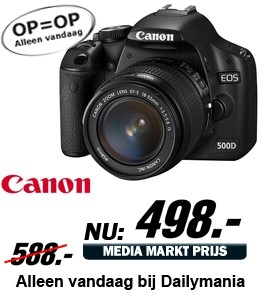 Daily Mania - Canon EOS 500 incl 18-55 IS objectief - Digitale spiegelreflexcamera