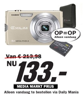Daily Mania - Casio Z250 + NP-70+ Case BD1 - Digitale compactcamera setprijs