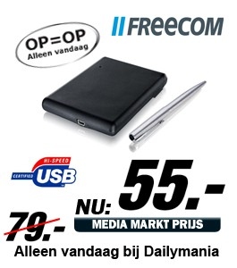 Daily Mania - FREECOM XXS 320 GB - Externe portabel hardeschijf