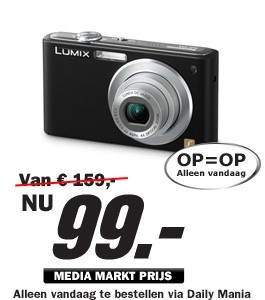 Daily Mania - Panasonic DMC FS 4 zwart - Digilale compact camera