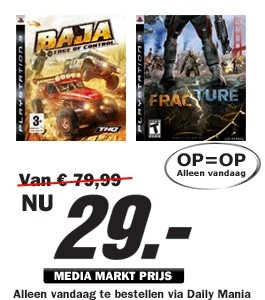 Daily Mania - PS3 Fracture + Baja Edge - 2 PS3 spellen