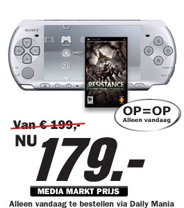 Daily Mania - Sony PSP 3000 + Game - PSP slim en Lite silver + Resistance Retribution