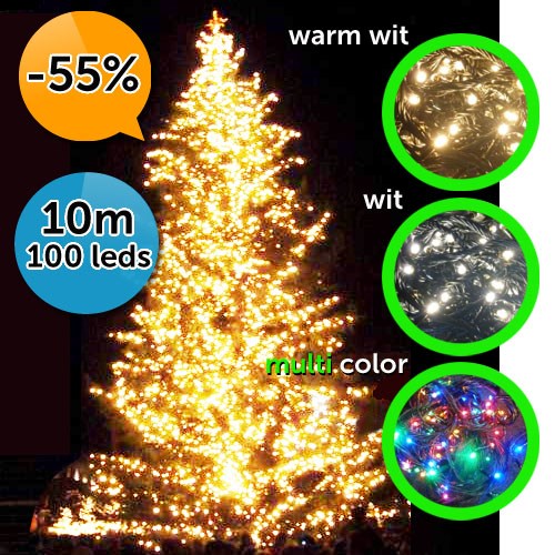 Deal Digger - 10M Kerstverlichting Met 100 Led Lampjes En Verschillende Lichtstanden (3 Kleuren)