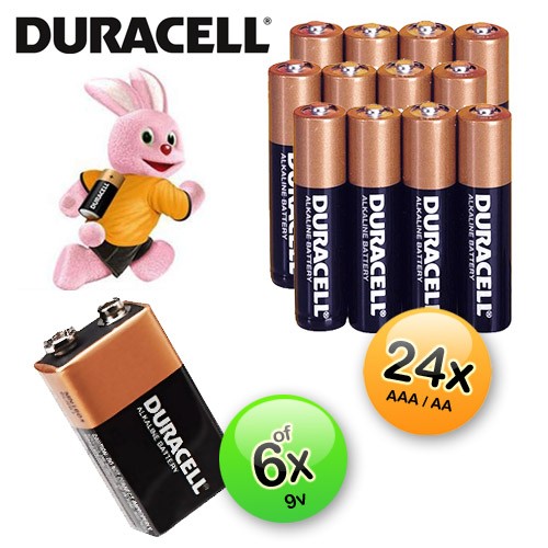 Deal Digger - 24 X Duracell Batterijen Of 6 X Een 9 Volt Duracell Batterij