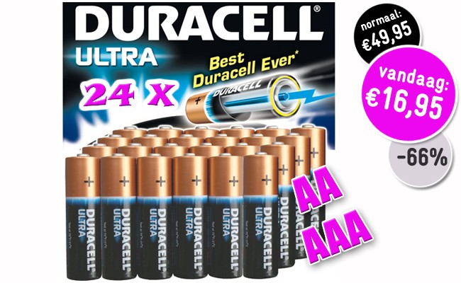 Deal Digger - 24 X Duracell Ultra Batterijen