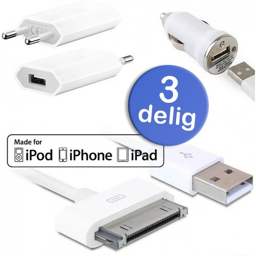 Deal Digger - Iphone / Ipad 3-Delige Complete Oplaadset: