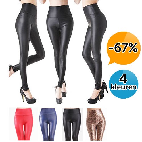 Deal Digger - Leather Look Stretch Legging