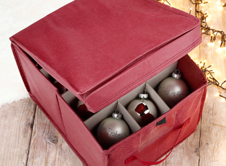 Deal Donkey - Hi Kerstballen Opbergdoos - Opbergbox - Voor 24 Kerstballen - Rood