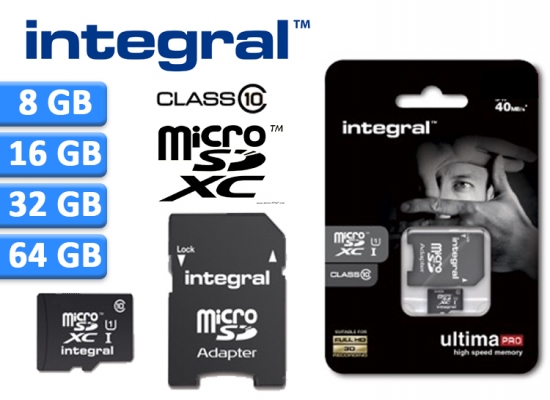 Deal Donkey - Integral Micro Sd Kaart Class 10 (8,16, 32 Of 64 Gb)