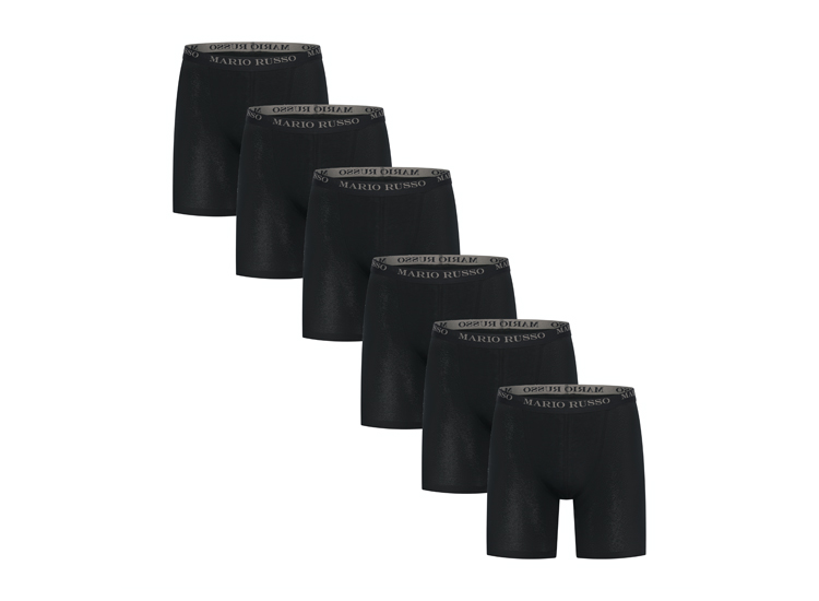 Deal Donkey - Mario Russo Long Fit Boxershorts - 6-Pack - Zwart