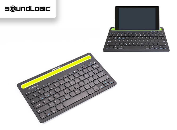 Deal Donkey - Soundlogic Draadloos Toetsenbord - Bluetooth - Gleuf Voor Smartphone Of Tablet
