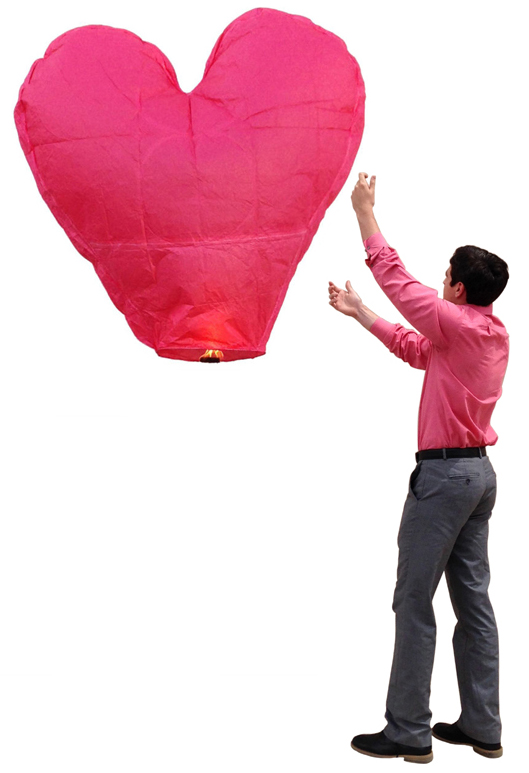 Doebie - Giftbox met 12 hartvormige jumbo wensballonnen cadeaubox