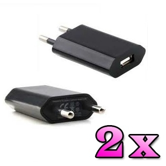 Gadgetknaller - 2x iPhone/iPod USB adapter zwart