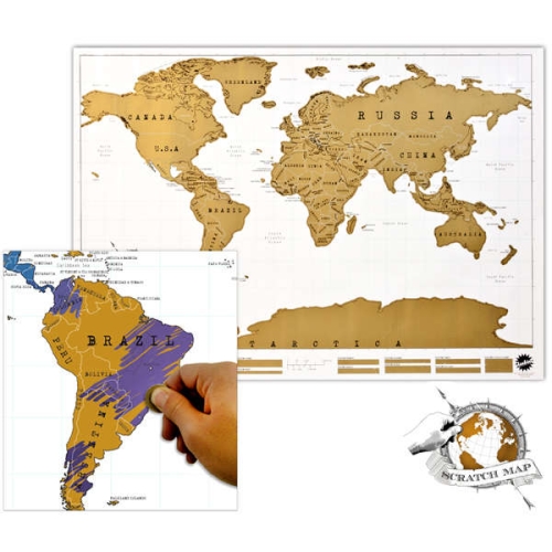 Gadgetknaller - Scratch Map Wereldkaart