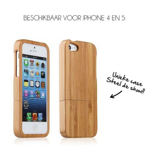 Gave Aktie - iPhone 4/5 bamboe case