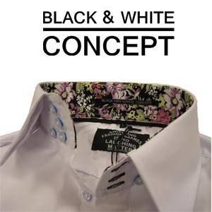 Goeiemode (m) - Black En White Overhemd