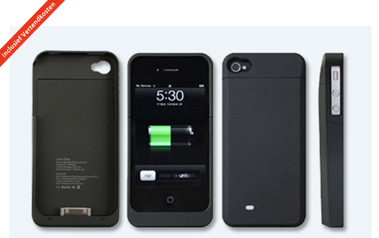 Group Actie - Bescherm Uw Iphone 4(S) En Laad Het Toestel Onderweg Op Met Deze Externe Batterij En Hardcase Cover
