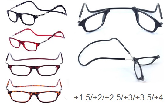 Group Actie - Magnetische Leesbril In Zes Verschillende Sterktes En Vier Kleuren