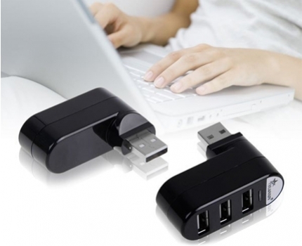 Groupdeal - 180 graden draaibare 3-poorts USB Splitter!
